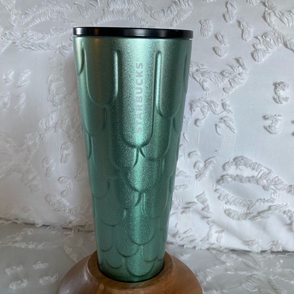 Starbucks 2022 Anniversary Aqua
Green Mermaid Scale Tail Stainless Steel Tumbler